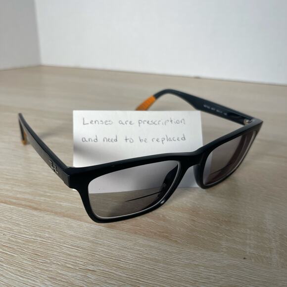 Ray-Ban RB7025 5417 Eyeglasses 55-17 145 Black Orange FRAMES ONLY - Picture 1 of 9